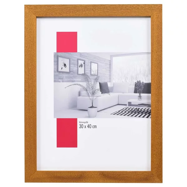 Holz-Bilderrahmen Profil 52 60x60 cm | eiche | Normalglas (2 mm)