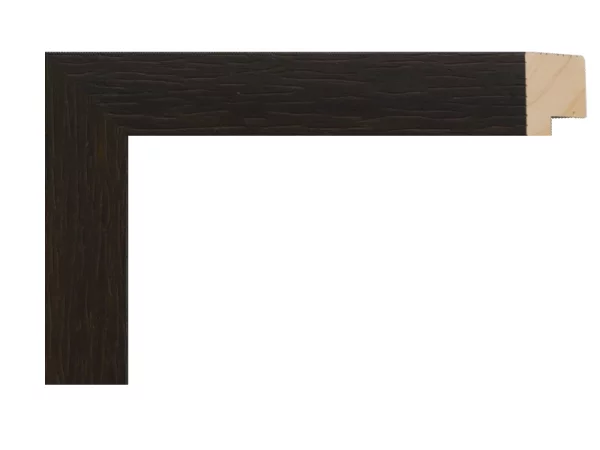 Holz-Bilderrahmen Profil 52 Maßanfertigung schwarz | Antireflexglas mattiert (2 mm)