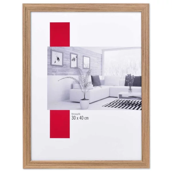 Holz-Bilderrahmen Profil 54 60x90 cm | nussbaum | Normalglas (2 mm)