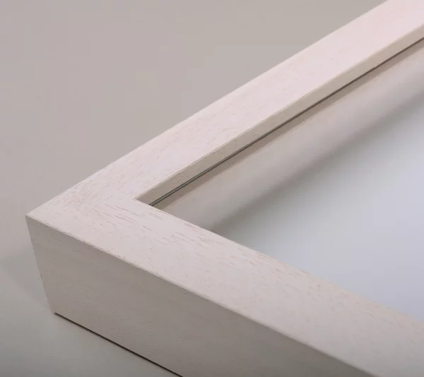 Holz-Bilderrahmen Profil 55 mit Abstandsleiste - Maßanfertigung schwarz | Normalglas (2 mm)