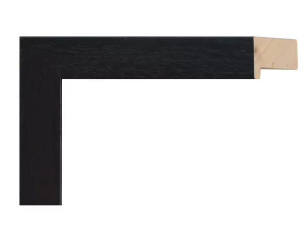 Holz-Bilderrahmen Profil 55 mit Abstandsleiste 9x13 cm | schwarz | Normalglas (2 mm)