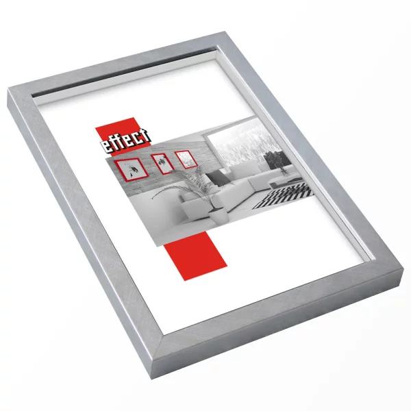 Holz-Bilderrahmen Profil 58 mit Abstandsleiste 60x60 cm | schwarz | Normalglas (2 mm)