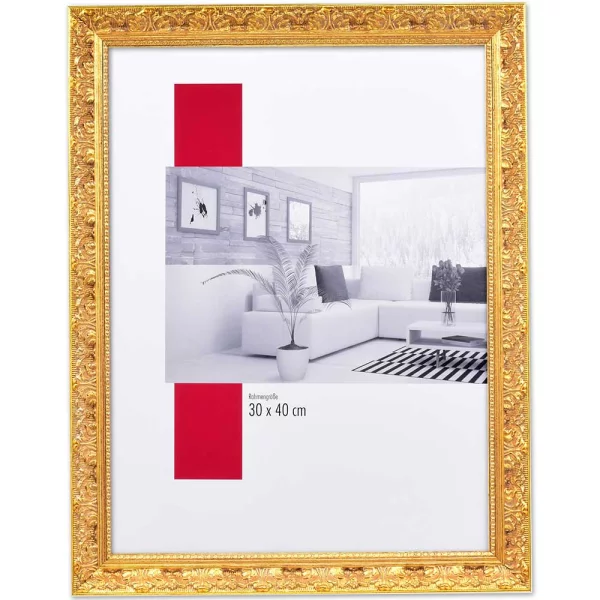 Barock-Bilderrahmen Profil 75 13x18 cm | gold | Normalglas (2 mm)