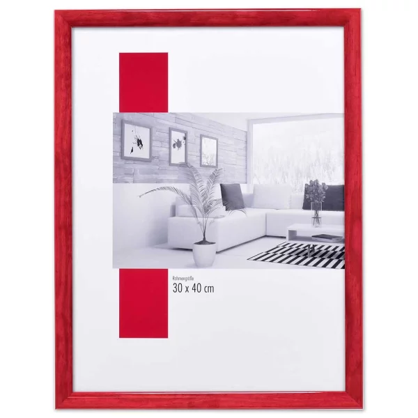 Holz-Bilderrahmen Profil 89 30x45 cm | pink | Normalglas (2 mm)