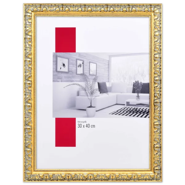 Barock-Bilderrahmen Profil 94 59,4x84,1 cm (A1) | gold | True Color Super Clear entspiegelt