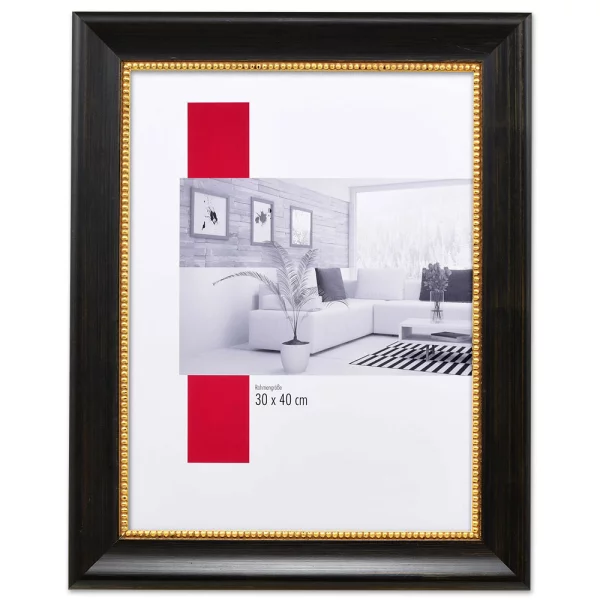 Barockrahmen Profil 95 breit 50x70 cm | schwarz | True Color Super Clear entspiegelt
