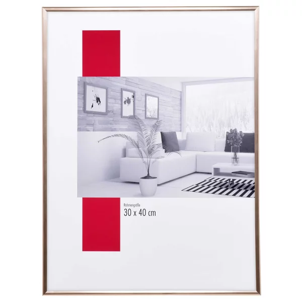 Kunststoff-Bilderrahmen Profil ART 40x60 cm | Rosé | Normalglas (2 mm)