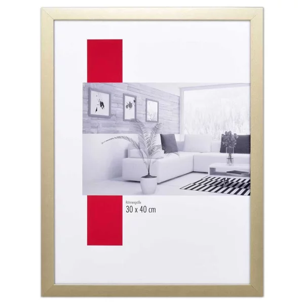 Holz-Bilderrahmen Profil Top Cube 7x10 cm | gold | Normalglas (2 mm)