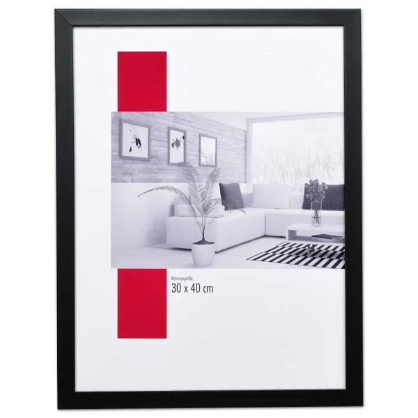 Holz-Bilderrahmen Profil Top Cube 7x10 cm | schwarz | Normalglas (2 mm)