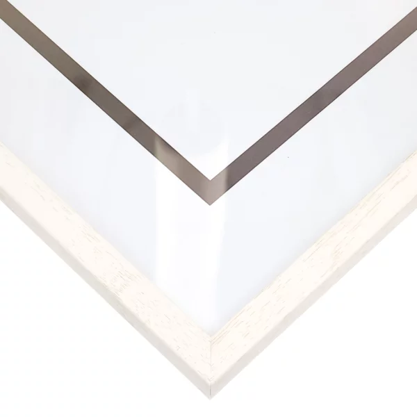 Holz-Bilderrahmen Anastasia 18x24 cm | Weiß | Kunstglas (1 mm)