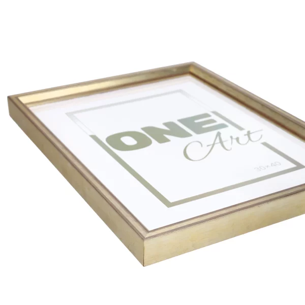 Holz-Bilderrahmen Ola 50x70 cm | Silber matt | Kunstglas (1 mm)