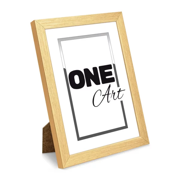 Kunststoff-Bilderrahmen Elisabella 10x15 cm | Gold | Kunstglas (1 mm)