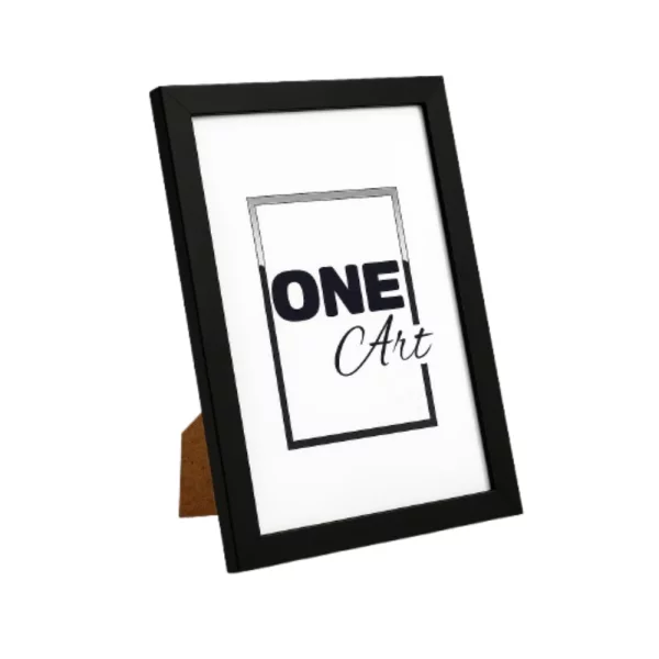 Kunststoff-Bilderrahmen Elisabella 10x15 cm | Schwarz | Kunstglas (1 mm)