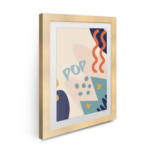 Cadre en bois Pop 10x15 cm | naturel | verre synthétique (1 mm)