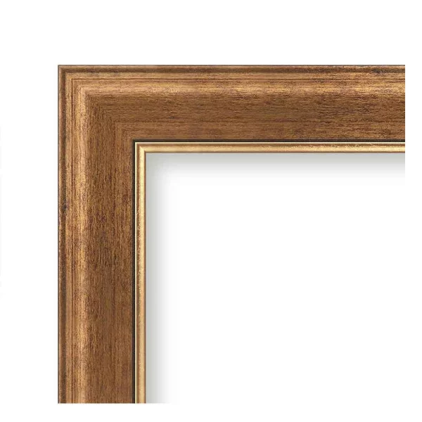 Barock Bilderrahmen Patrizia 29,7x42 cm (A3) | kupfergold | Kunstglas (1 mm)