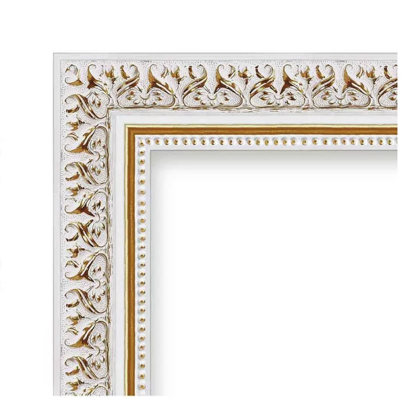 Cadre baroque Maria 15x20 cm | or blanc | verre synthétique (1 mm)