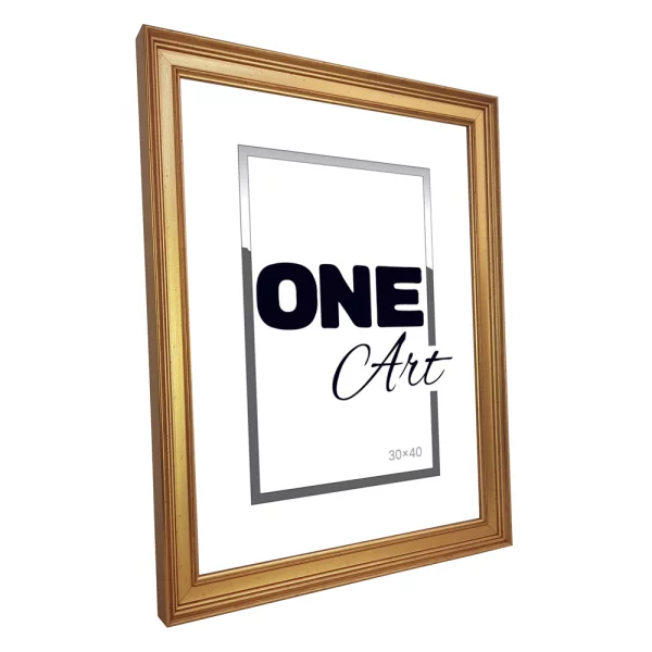 Kunststoffrahmen Zielnik 50x70 cm | Gold | Kunstglas (1 mm)