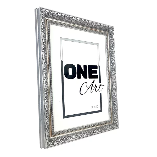 Kunststoffrahmen Boruta 10x15 cm | Silber | Kunstglas (1 mm)