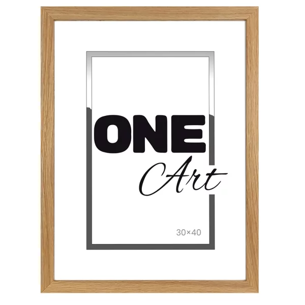 Holz-Bilderrahmen Aniela 50x70 cm | Eiche | Kunstglas (1 mm)