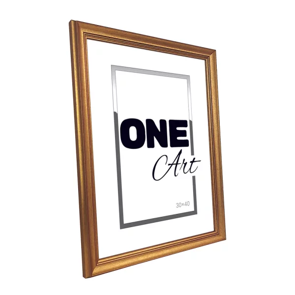 Kunststoffrahmen Krak 10x15 cm | Gold | Kunstglas (1 mm)