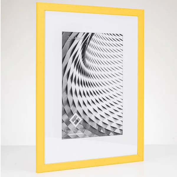 Cadre en bois Batino 10x15 cm | jaune | verre synthétique (1 mm)