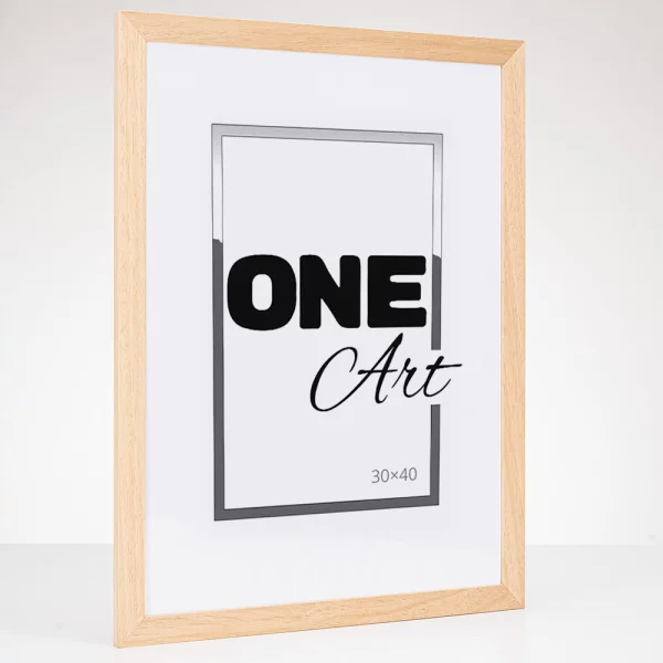 Holz-Bilderrahmen Batino 10x15 cm | Natur | Kunstglas (1 mm)