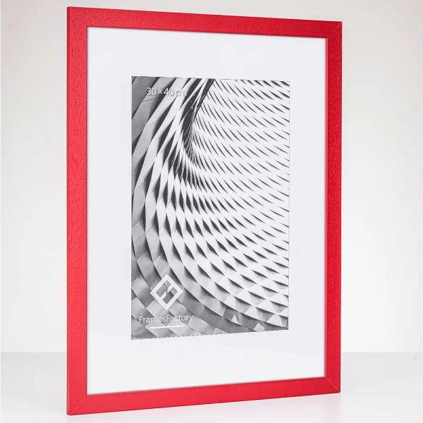 Cadre en bois Batino 10x15 cm | rouge | verre synthétique (1 mm)