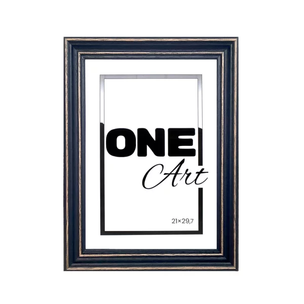 Cadre en bois Boho 18x24 cm | noir | verre synthétique (1 mm)