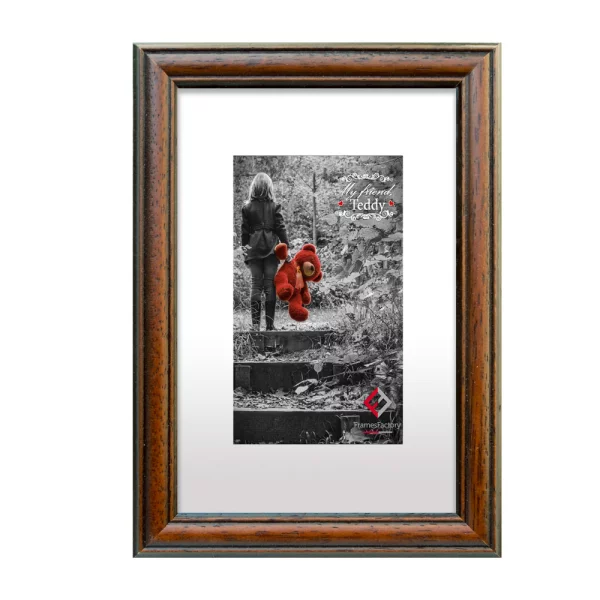 Holz Bilderrahmen Classic 21x29,7 cm (A4) | Braun | Normalglas (2 mm)