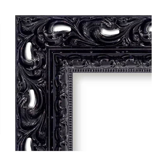 Cadre baroque Donna 15x20 cm | noir | verre synthétique (1 mm)