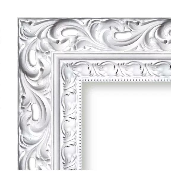 Cadre baroque Donna 15x20 cm | blanc | verre synthétique (1 mm)