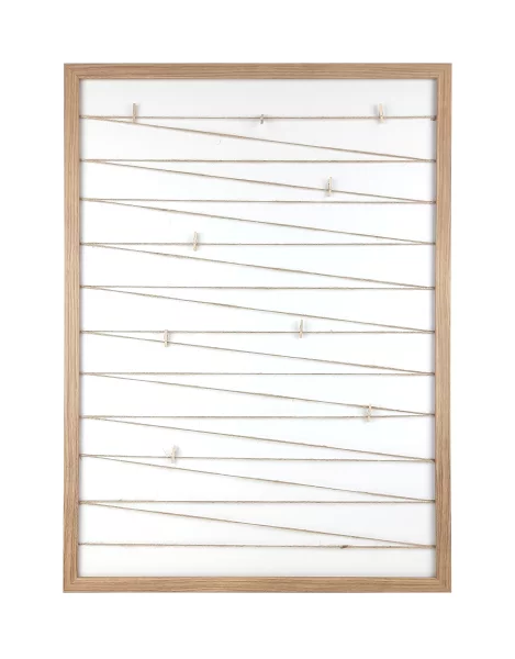 Galerierahmen Hekla (MDF) mit Kordel (inkl. 10 Klammern) 50x70 cm | Eiche | Leerrahmen (ohne Glas und Rückwand)