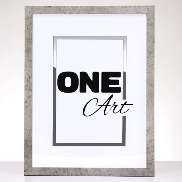 Cadre en bois Hekla (MDF) 10x15 cm | béton | verre synthétique (1 mm)