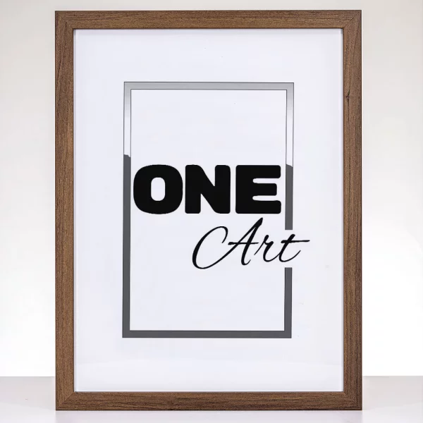 Cadre en bois Hekla (MDF) 21x29,7 cm (A4) | brun foncé | verre synthétique (1 mm)
