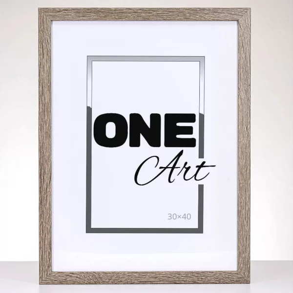 Holz Bilderrahmen Hekla (MDF) Maßanfertigung Sonoma | Kunstglas (1 mm)