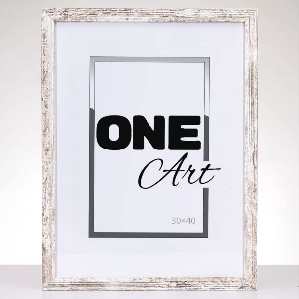 Holz Bilderrahmen Hekla (MDF) Maßanfertigung Vintage | Kunstglas (1 mm)