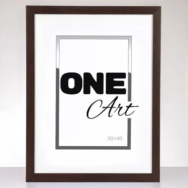 Holz Bilderrahmen Hekla (MDF) Maßanfertigung Wenge | Kunstglas (1 mm)