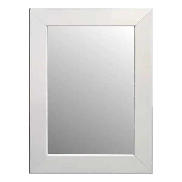 Miroir mural Katla (MDF) 40x40 cm | blanc | miroir (2 mm)