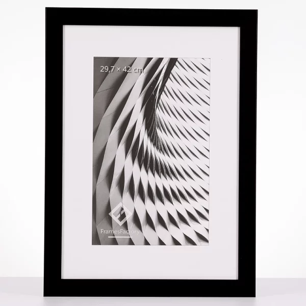 Cadre en bois Katla (MDF) 10x15 cm | noir | verre synthétique (1 mm)