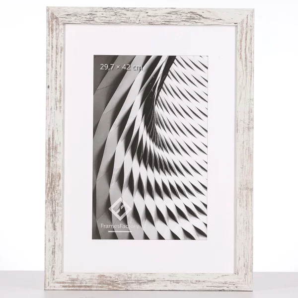 Cadre en bois Katla (MDF) 10x15 cm | shabby | verre synthétique (1 mm)