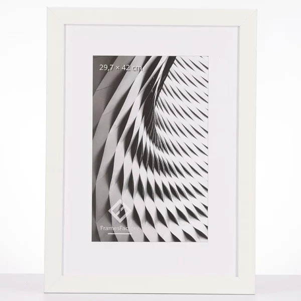 Cadre en bois Katla (MDF) 10x15 cm | blanc | verre synthétique (1 mm)