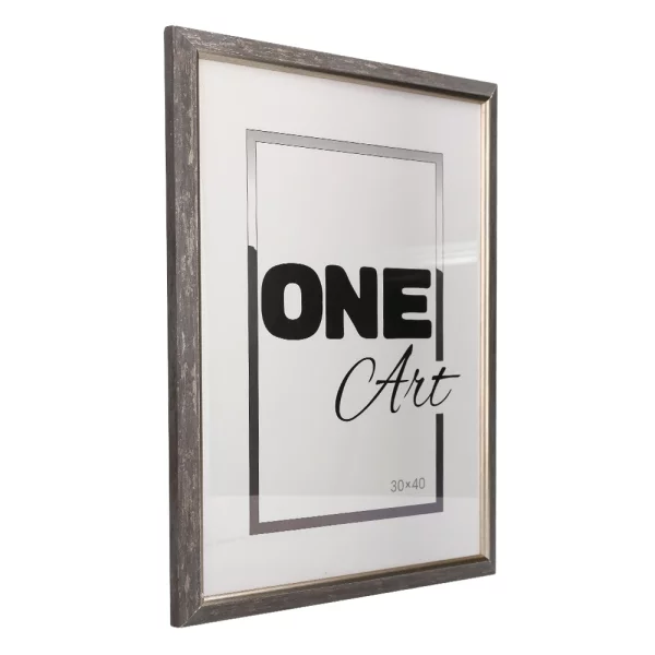 Holz-Bilderrahmen Cecilia 10x15 cm | Hellgrau | Kunstglas (1 mm)