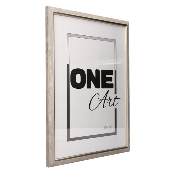 Holz-Bilderrahmen Cecilia 10x15 cm | Weiß | Kunstglas (1 mm)