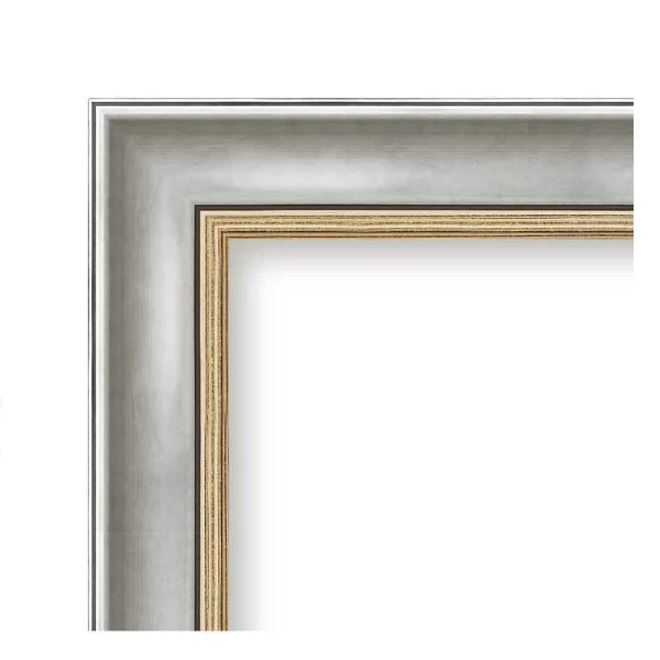 Barock Bilderrahmen Daria 24x30 cm | silber | Kunstglas (1 mm)