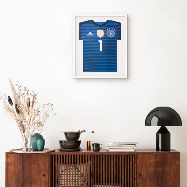 Cadre pour maillots Economy White avec passe-partout 52,5x62,5 cm | blanc-blanc | verre synthétique (1 mm)