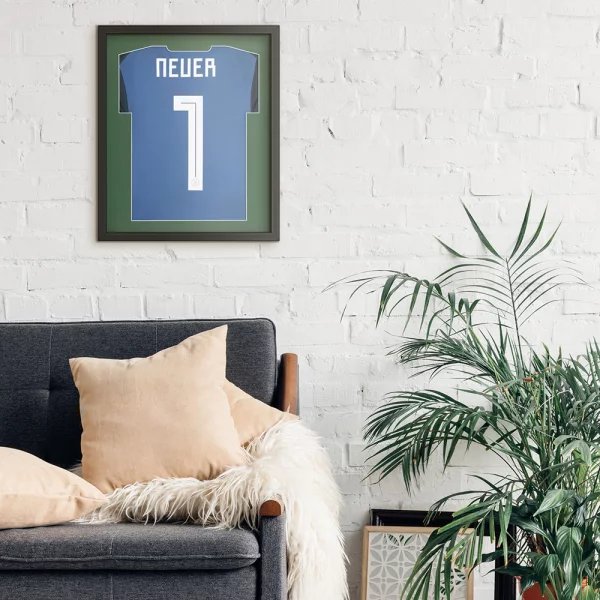Cadre pour maillots Comfort Black avec passe-partout 53,4x63,4 cm | noir-vert foncé | verre synthétique (1 mm)