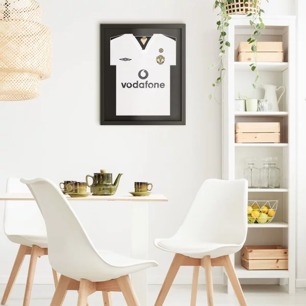 Cadre pour maillots Comfort Black avec passe-partout 53,4x63,4 cm | noir-noir | verre synthétique (1 mm)
