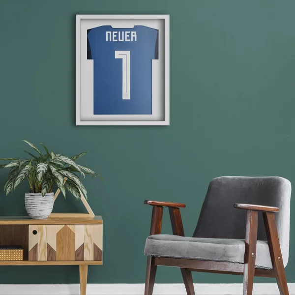 Cadre pour maillots Comfort White avec passe-partout 53,4x63,4 cm | blanc-blanc | verre synthétique (1 mm)