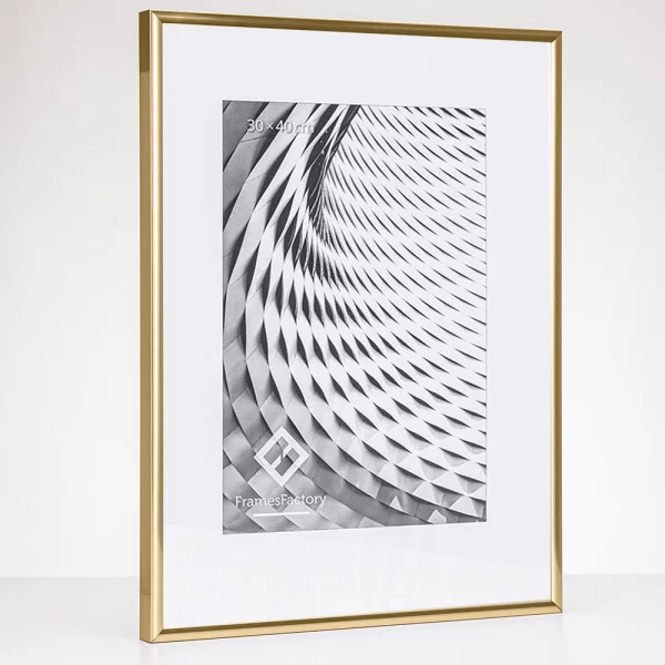 Aluminium lijst Amelia 10x15 cm | goud, glanzend | kunstglas (1 mm)