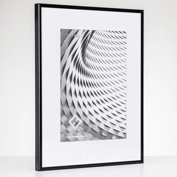 Cadre en aluminium Amelia 10x15 cm | noir mat | verre synthétique (1 mm)